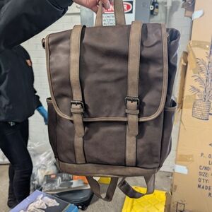 Stylish Brown Leather Backpack